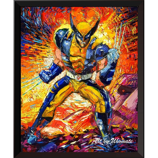 Uhomate Superhero X-Man Wolverine Wall Decor Vincent Van Gogh Starry Night Posters Home Canvas Wall Art Print Nursery Decor Living Room Wall Decor A077 (24X30)