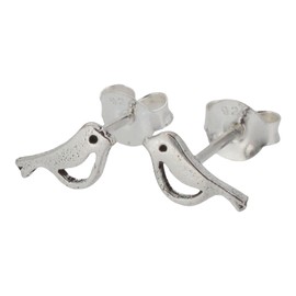 Touch Jewellery 925 Sterling Silver Tiny Bird Earrings