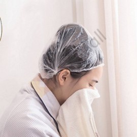 Disposable Hair Caps & Shower Caps (100 Count) Clear Hair Cap 100 Count 3ea