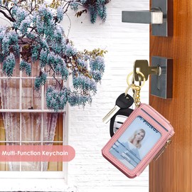 M-Plateau Card Cases, Leather Card & ID Cases,Credit Card Holder Wallet Small Card Case Wallet: Wallet Women Small Premium PU Leather, Slim Wallet for Traveling, Light Pink, small card case, Compact