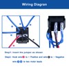 2Pcs ON-Off-ON Polarity Reversing Rocker Switch，DPDT 6 pins 3 Position