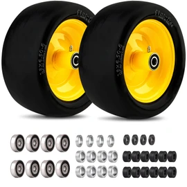 13x6.50-6 Lawn Mower Tires with 3/4 5/8" Bearing Solid Smooth Tires | 13x6.50-6 Lawn Mower Tire Flat Free Solid Smooth Tires with 3/4" 5/8" Bearing 3.25"-7.65" Center Hub Zero Turn Mower Tire