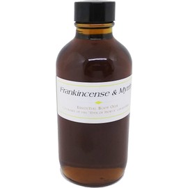 Frankincense & Myrrh Scented Body Oil Fragrance [Regular Cap - Brown - 4 oz.] - ID#5058