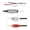 RIIEYOCA 6.35mm to 2 RCA Splitter Audio Cable,1/4 inch TRS