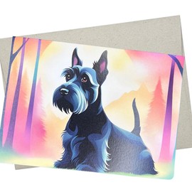 Whitman and Daughter Scottish Terrier Card, Scottie Birthday Card (1 Premium Quality Folded Card, Blank Inside, 5X7 Inch) dog card for all occasions - 439