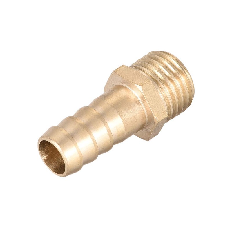 sourcing map Brass Fitting Connector Metric M14-1.5 Male to Barb