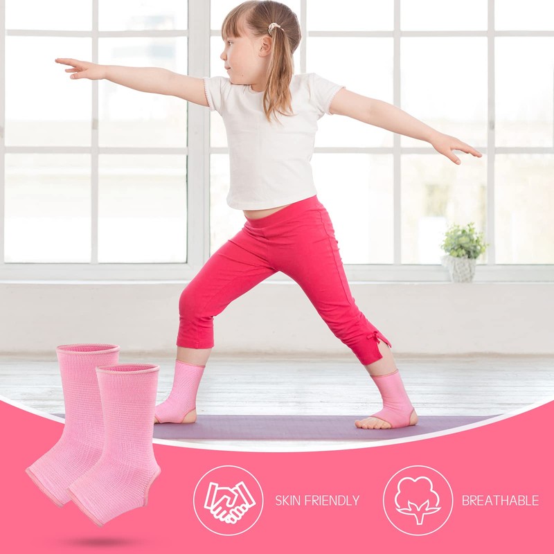 Haysandy 4 Pieces/ 2 Pair Kids Ankle Support Brace Elastic