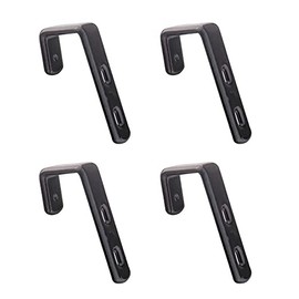 Mewuthede - 4 soportes de escalera para literas de hierro, ganchos de escalera en ángulo de acero inoxidable recubiertos de PVC, ganchos...