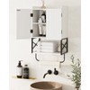 Masupu Fluted Bathroom Wall Cabinet, Small Hanging Bathroom Cabinet with