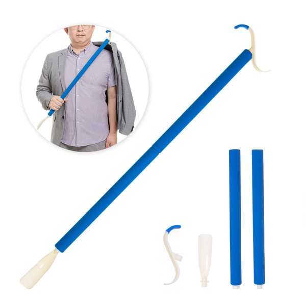 Dressing Stick Aid and Shoe Horn, 2-in-1 Tool,for Disability Aid for Daily Independent Living