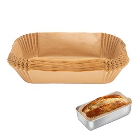 100 Pcs Loaf Pan Liners for Baking Bread 9x5 Inch, Non-Stick Pre Formed Parchment Paper for Bread Pan, Ideal Disposable Loaf Breads Liners for Baking Toast, Cakes, Banana Breads, Brown