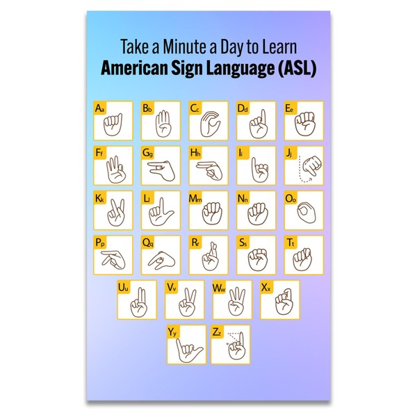 Magnet Me Up American Sign Language ASL Fridge Magnet, 8x5