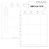 BetterNote Vertical Undated Calendar Refill Pages for Discbound Notebooks like