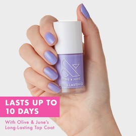 Olive & June Long Lasting Nail Polish | Gel-Like Finish No Lamp Needed | Lasts up to 10 days | Salon-Quality Color at Home |15-Free Vegan Cruelty-Free Chip-Resistant Shine |Bold & Unshaken Bold Purple