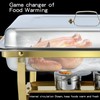 Chafing Dish Set with Gold Frame, 9 Qt Stainless Steel