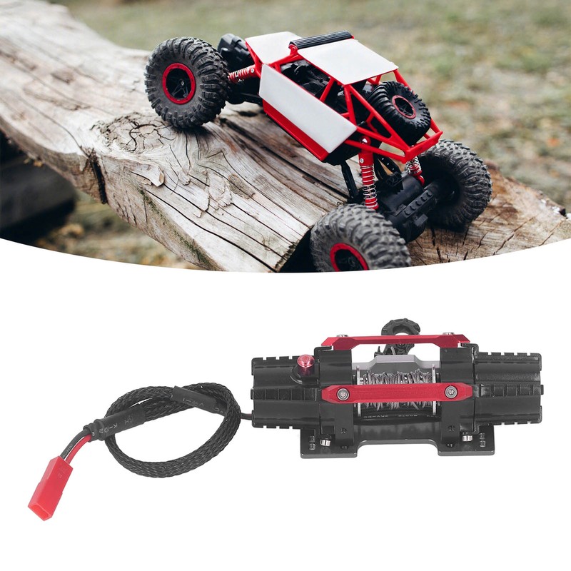RC Winch Aluminum Alloy Electric Dual Motor Simulated Winch for