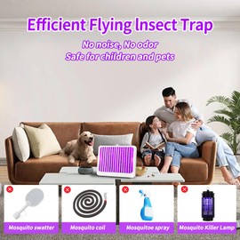 UV Light Fly Traps, Gnat Traps for House Indoor (White)