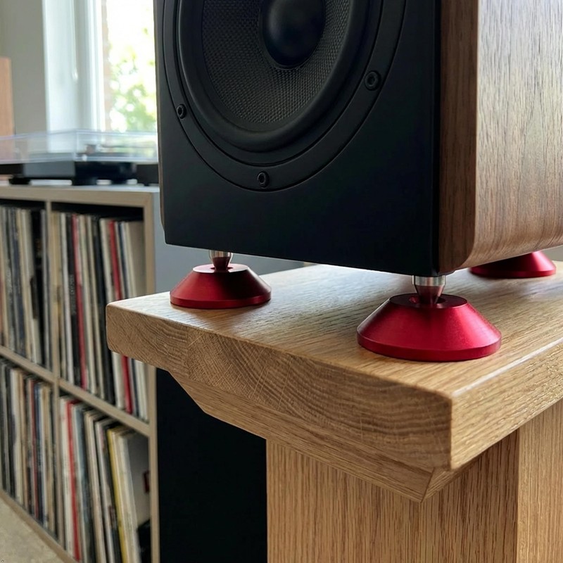 PrecisionGeek Cone Spike Pads, CNC Machined Insulation Washers for Hi-Fi