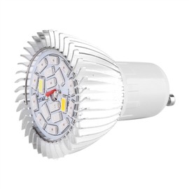 LED Grow Light Bulb, Plant Flower Hydroponic Bulb Full Spectrum E27/E14/GU10 85-265V 18W 18 LED Halogen Lamp Replacement, Pack of 2(GU10)