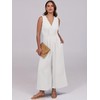 ANRABESS ANRABESS Women Jumpsuits Sleeveless V Neck Elegant Dressy Casual