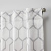 Nicole Miller Hexa Curtain Panel, 54x84, Dove Grey, 2 Panels