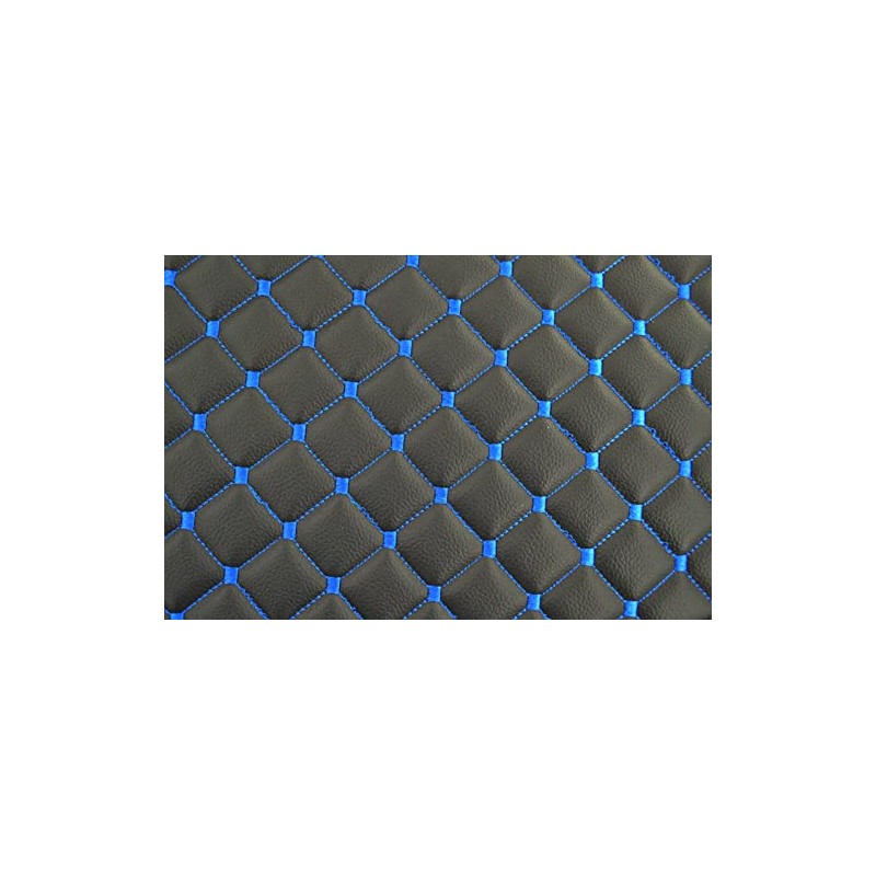 2 x Eco Leather Door Panels with Blue Stitching and