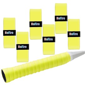 Tennis Racket Grip Tape - 6-Pack Dry Tennis Overgrip Grip Tape - Ultra Absorbent Dry Feel Tennis Grip Tape for Tennis, Pickleball - Enhance Your Racquet with Durable Tennis Grip (6-Pack Yellow)