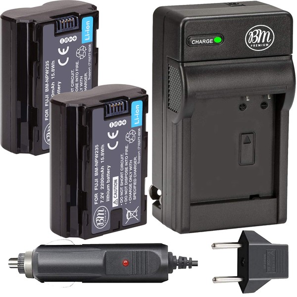 BM Premium 2 Pack of NP-W235 Batteries and Battery Charger