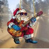 Funny Christmas Ornaments, Rockin' Santa Plays Guitar, Naughty Ugly Christmas