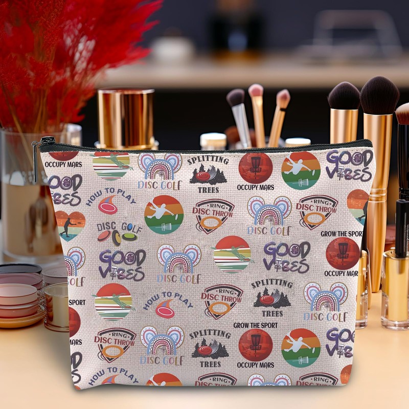 Disc Golfer Cosmetic Bag Gift for Golf Lovers Gift Disc