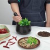 Polished Granite Mortar and Pestle Set, Stone Grinder Bowl for