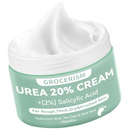 Urea Cream 20 Percent For Feet Plus 2% Salicylic Acid 8.82 oz || Foot Cream and Hand Cream Maximum Strength with Hyaluronic Acid, Tea Tree, and Aloe Vera for Deep Moisturizes, Callus Remover