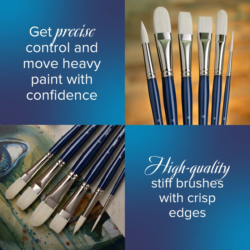 Silver Brush Limited Bristlon Script Liner Oil and Acrylic Brush,