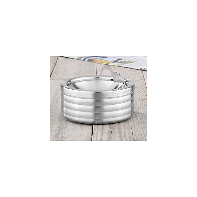 Ashtray with Lid Stainless Steel Wind Ashtray Folding Storm Ashtray