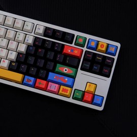 142 Keys PBT Custom Keycaps Dye Sub Cherry Prfoile Keycap Set Fit for 61/64/87/104/108 Cherry Mx Switches Mechanical Keyboard