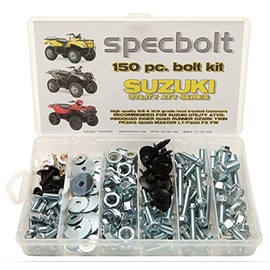 Specbolt Fasteners 150pc Bolt Kit: Suzuki - King Quad Eiger Quadrunner Ozark Twin Peaks Quad Master LT-F500 FX FW Utility ATV Series