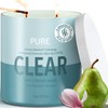 Candle-lite Pure Clear: 16oz Candle—2 Wicks of Leafy Greens &