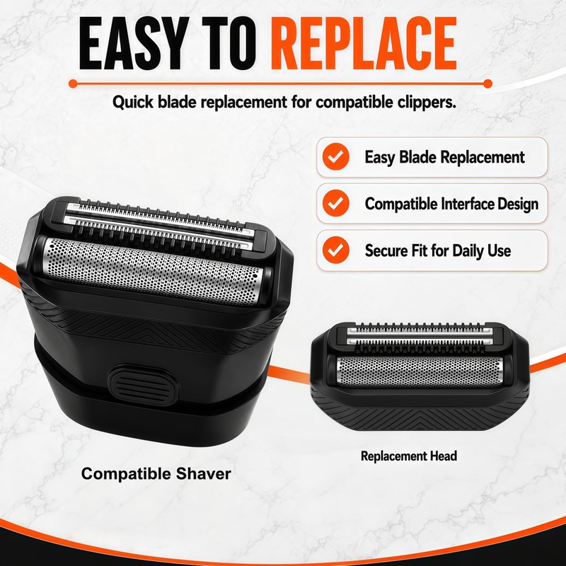 Shaver Replacement Heads Compatible with MANSCAPED Handyman Foil Blades