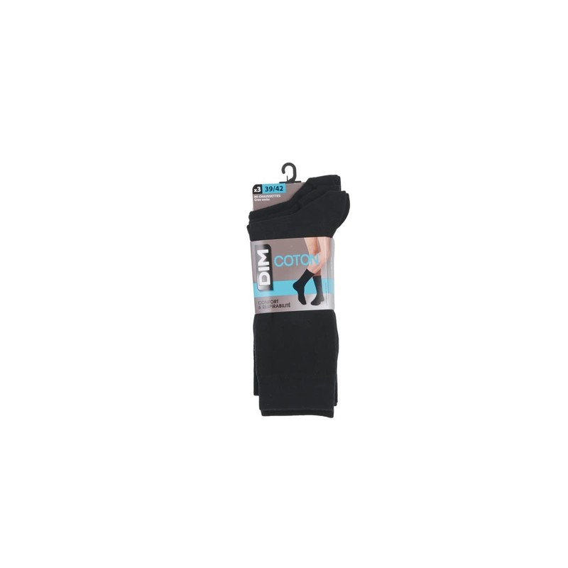DIM Men's Algodón Ankle Socks, Black (Negro 0hz), One (Size: