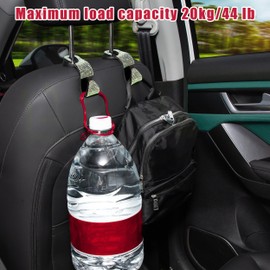 Newellsail Autositz-Haken Glitzernde Kristall Kopfstütze Aufhänger Auto Rücksitz Aufbewahrungshaken für Geldbörse, Handtasche, Lebensmitteltasche 2 Stück (AB Weiß)