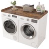 Piskyet Washer Dryer Countertop,Laundry Countertop with Edge Rails,27.5" Depth x