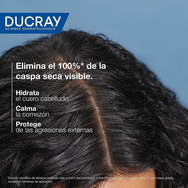 DUCRAY Kelual Squanorm Shampoo Tratante, Para Caspa Seca, 200 ml