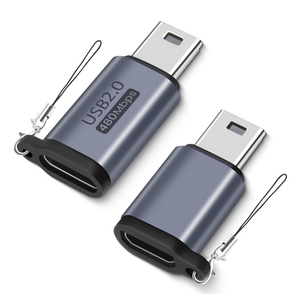 BORLTER CLAMP USB C to Mini USB Adapter/Micro USB to