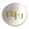Creative Brands Slant Collections - Ceramic Trinket Bowl, 4-Inches, Wifey