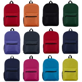 Yacht & Smith 12 Pack 17 Inch Wholesale Children's School Backpack, Bulk Water Resistant Knapsacks For School Age Kids (12 Pack Backpack Assortment)