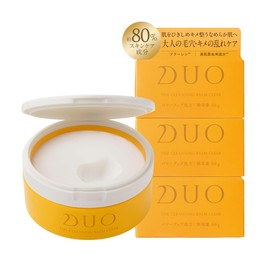 DUO The Cleansing Balm, Clear, 2.3 oz (66 g) x 3 Pieces, Yellow Balm, Cleansing, Pores, Makeup Removal, Makeup Removal, Skin Care, Waterproof, No Face Wash Necessary, Duo