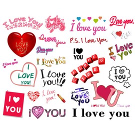 Seasonstorm Red Heart I Love You Words Aesthetic Scrapbook Collage Paper Journal Stickers Fancy Stationery Accessories Craft Art Supplies