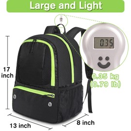 YOREPEK YOREPEK Soccer Backpack, Lightweight Soccer Bag, Water resistant Sport Equipment Bags Fit Basketball to Match Training