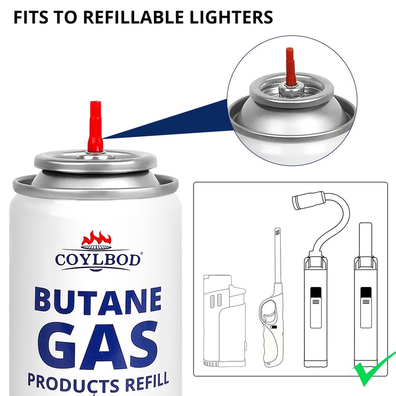 CoYlBod Butane Refill, Premium Butane Fuel 115 ml, 99.99% Pure
