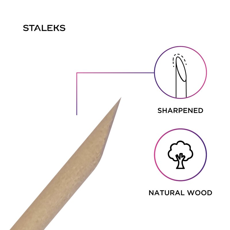 STALEKS PRO EXPERT Wooden Orange Sticks (10 Pcs) – 150mm